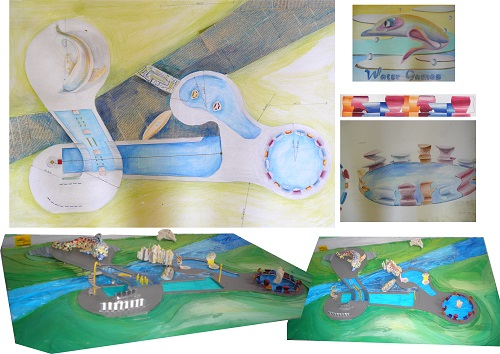 Water Games design with layout