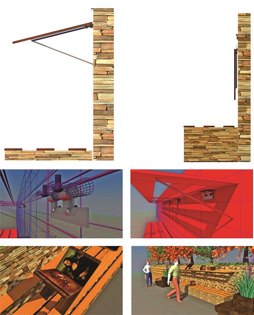 Vernisage Book stand design details